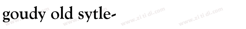 goudy old sytle字体转换